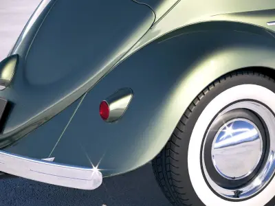 Vokswagen Beetle 1950 3D model