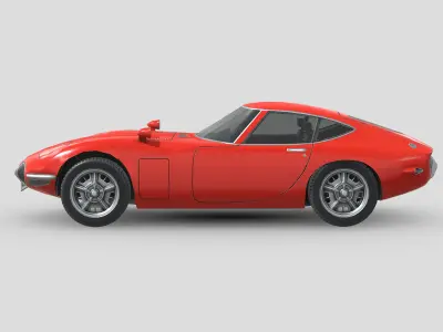 Toyota 2000GT 1969 Low-poly 3D model