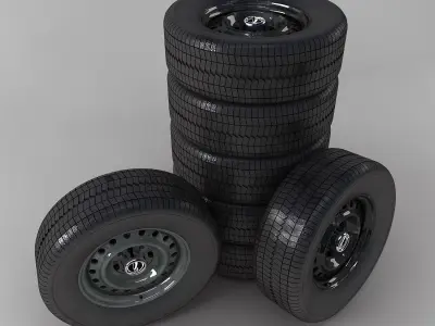 Wheel-VAZ set of wheels 3D model