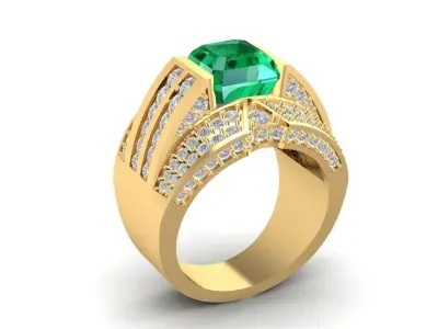 LUXURY DIAMOND RING FOR MEN 3028 3D print model