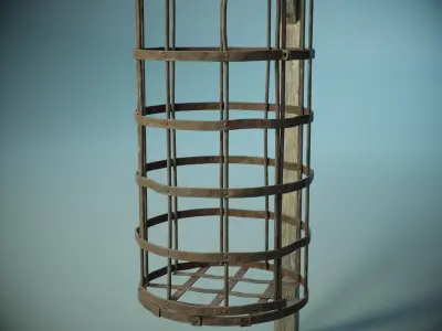 Medieval cage PBR Low-poly 3D model
