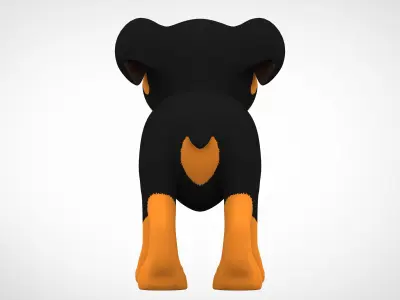 Rottweiler  Low-poly 3D model