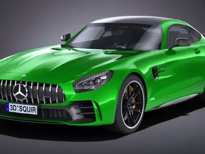LowPoly Mercedes AMG GT R 2017 Low-poly 3D model