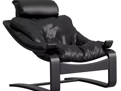 Kroken Loung Armchairs by Ake Fribyter for Nelo Mobel 3D model
