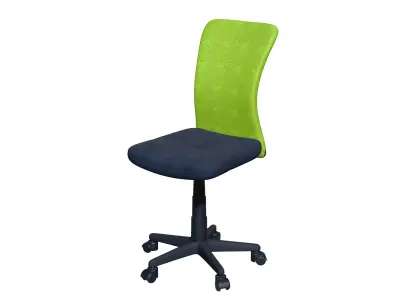Green Blue Perforee Fabric Office Chair 3D model
