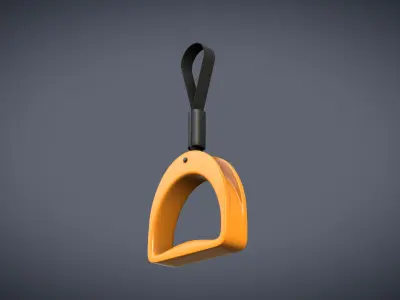 Bus Handle Hand Grip Low-poly 3D model