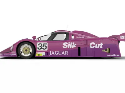 Jaguar XJR-9LM Le Mans Silk Cut Racing 1988 3d model 3D model