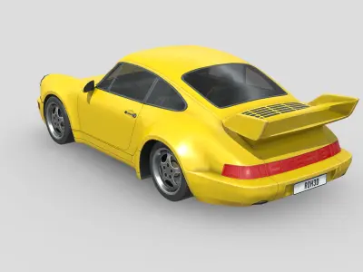 Porsche 911 Carrera RS Low-poly 3D model by ROH-3D