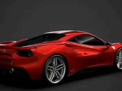 Ferrari 488 GTB The Schumacher 2018 3D model