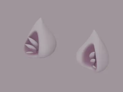 Cat Ears Low-poly 3D model
