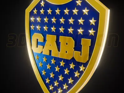 Boca Juniors logo - Cinematic - 3D print 3D model