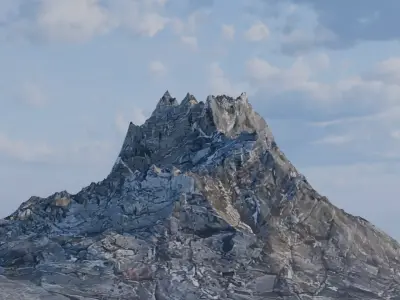 Low-Poly Mountain Free low-poly 3D model