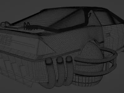 Chevrolet Camaro IROC-Z 1990 cyberpunk 3D model