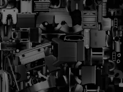 Flying car Low-poly 3D model