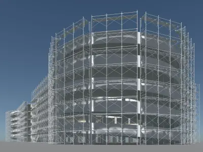 Parking garage building under construction 25-30 3D model