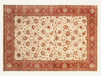 3 Persian carpets  rug Low-poly 3D model