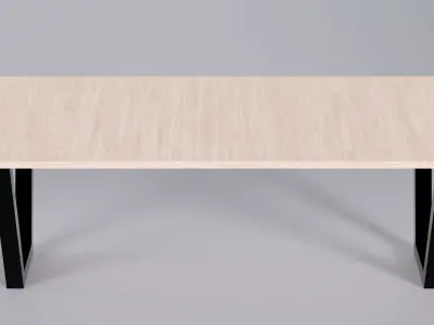 Wood Table 3D Model True 4K PBR Renders FBX GLB   Low-poly 3D model