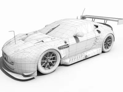 Aston Martin Vantage GTE 2015 Low-poly 3D model