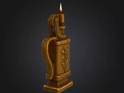 Vintage Floral Lighter Low-poly 3D model