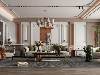 living room 3D model 22