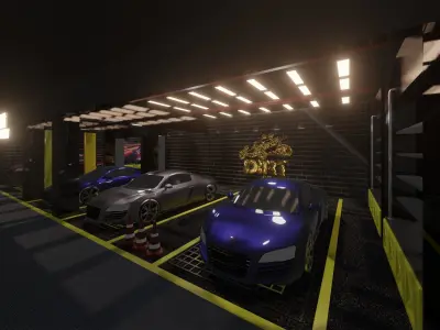 car show room Free 3D model