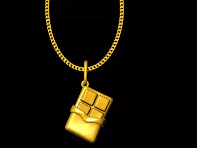 Chocolate pendant charms - one inch pendant 3D print model