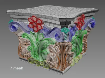 Capitel 01 STL 3D model