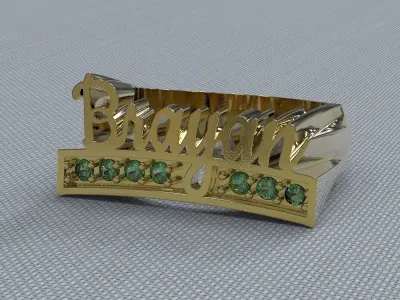 Brayan Name Ring Free 3D print model