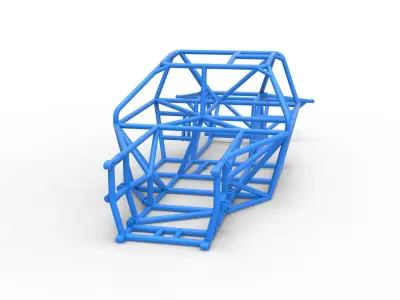 Frame of New Zealand Super Saloon race car Scale 1 to 25 3D print model