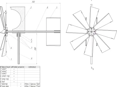3d printed wind turbine 3D print model