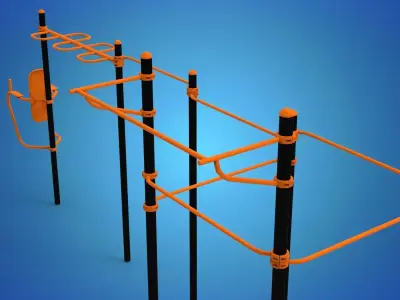 Gym Equipment Outdoor 3D model