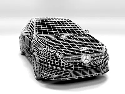 MERCEDES A CLASS W176 LOWPOLY Low-poly 3D model