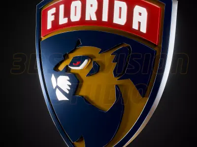 Florida Panthers logo - Cinematic - 3D print 3D model
