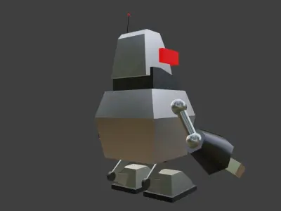 Cartoon Robot 01 of 05 Low-poly 3D model