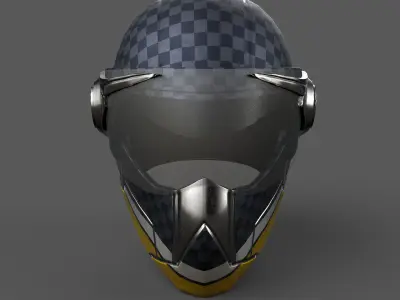 Helmet scifi military combat racer Generic sport scifi human 3d  Low-poly 3D model