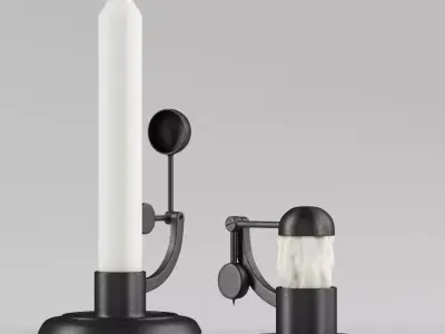 HAY Moment candleholder black 3D model