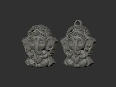 ganesha smile pentant cnc model 3D print model