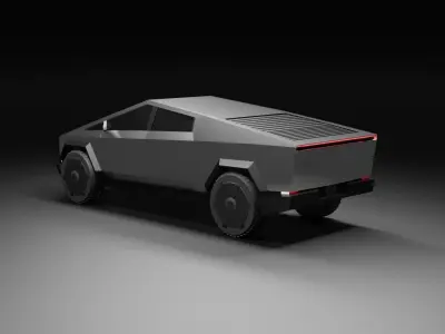 Cybertruck tesla  Low-poly 3D model