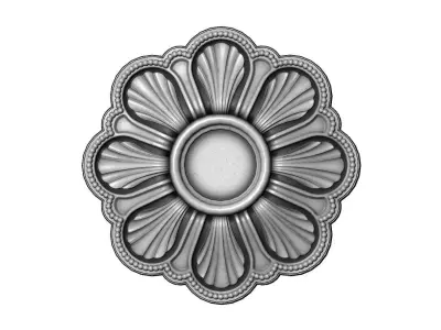 Rosette plaster molding N01 3D print model