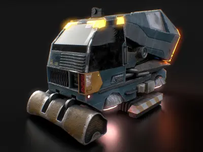 Sci Fi Dron Clean Low-poly 3D model