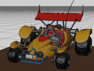 Racing Cart baby racing car  3D model