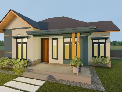 DESAIN RUMAH TINGGAL 3D model