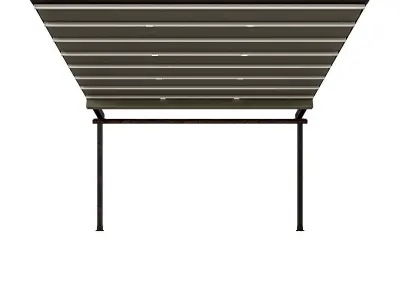 Motorized Pergola 5 rusty iron 3D model