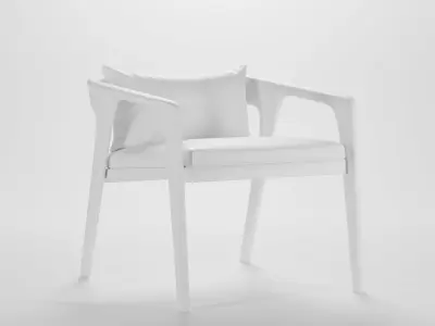 Modern wooden sofa Low-poly 3D model