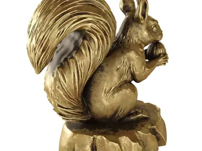 Squirrel statue 3D model