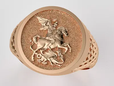 st George men ring 3D print model