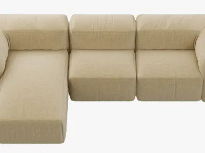 Restoration Hardware Preconfigured Fulham Left-Arm sofa 3D model