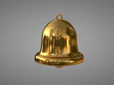 Golden Bell Low-poly 3D model
