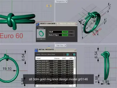  stl 3d gold Collection Structure and Knot 3D Model Pack