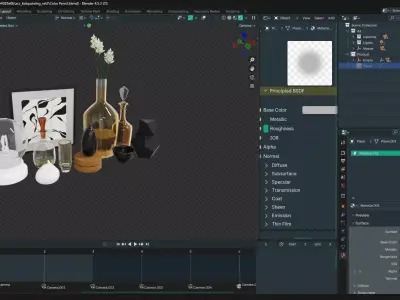 decorative vases - home decor object 3D model